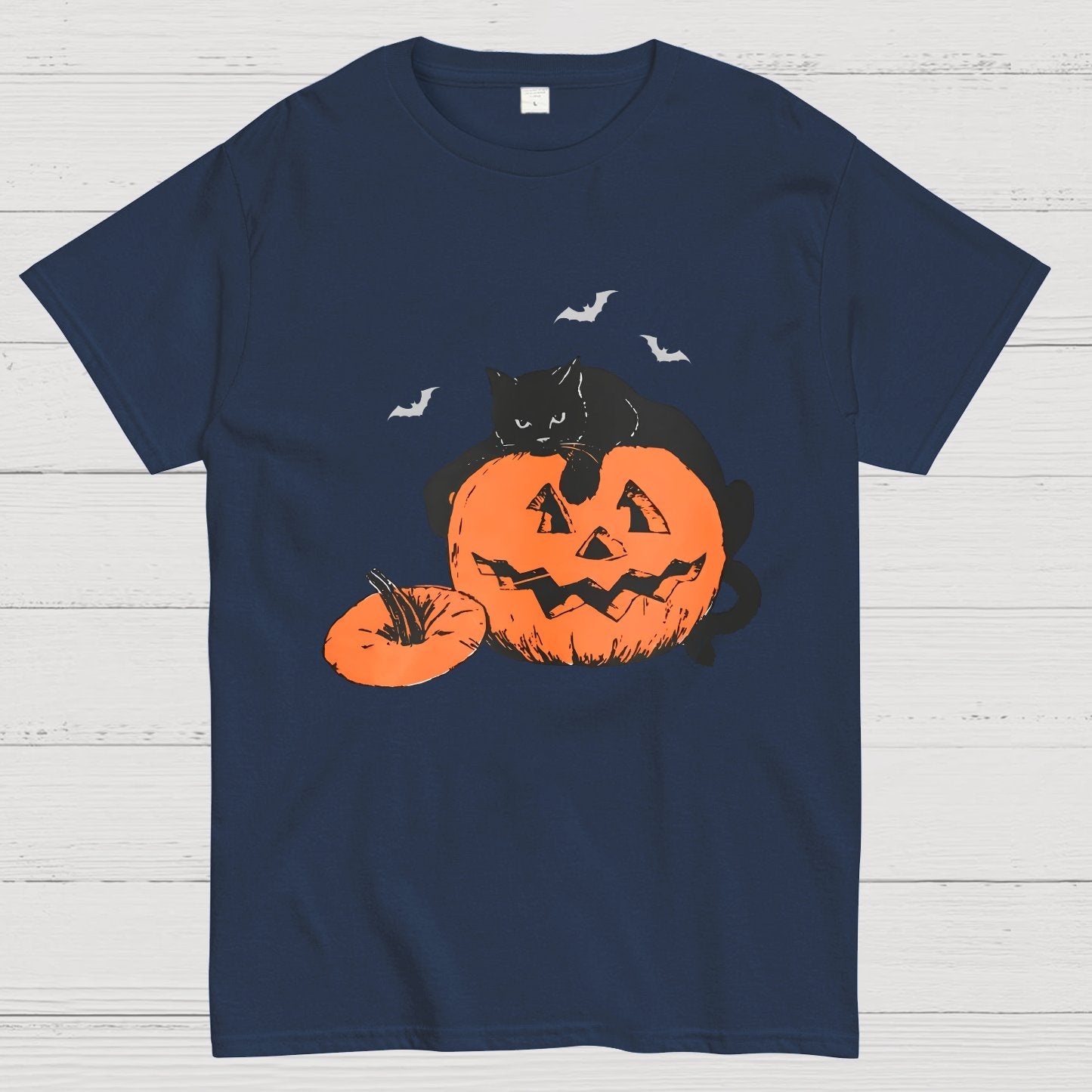 Black Cat Halloween Geeky T-Shirt