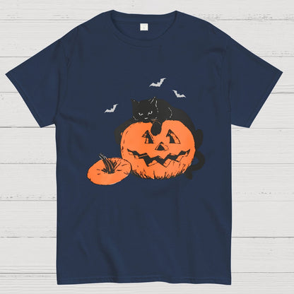 Black Cat Halloween Geeky T-Shirt