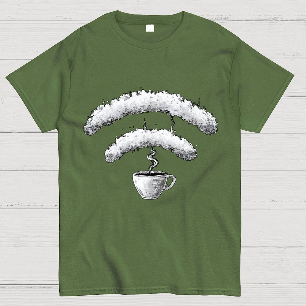 Connected Through Caffeine Geek T-Shirt