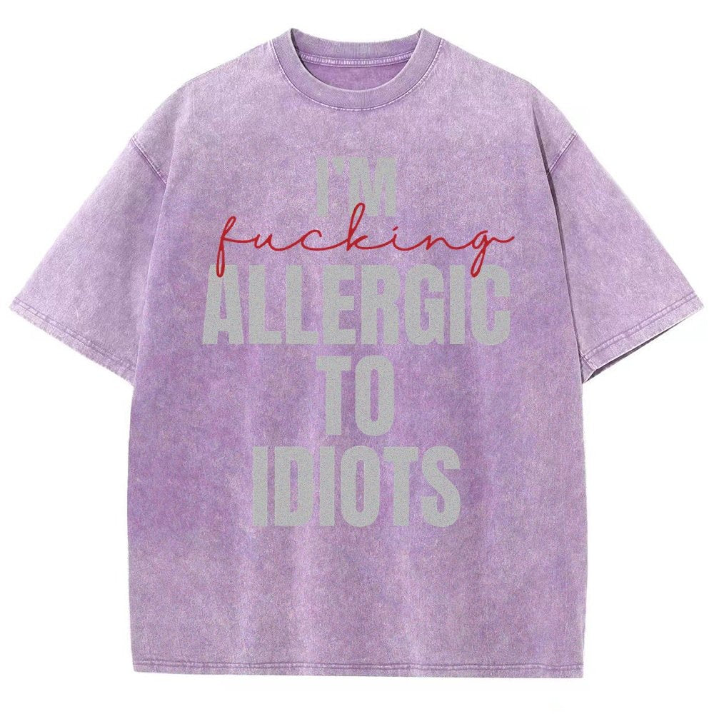I'm Allergic to Idiots Vintage Distressed T-shirt