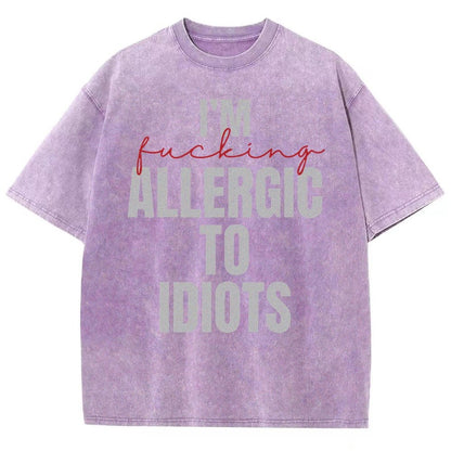 I'm Allergic to Idiots Vintage Distressed T-shirt
