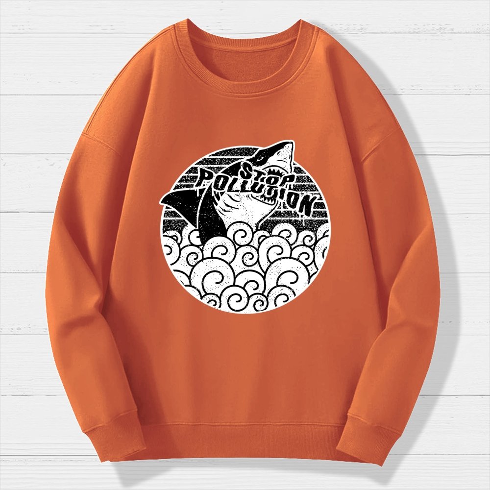 Stop pollution Geek Cotton Sweatshirt