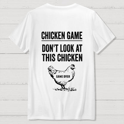 Chicken Game Nerd  Back Printing Geek T-Shirt