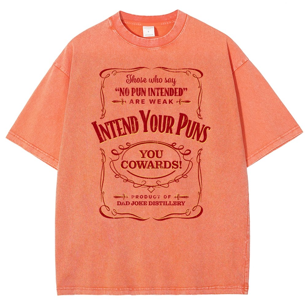 Intend Your Puns! Remix Vintage Distressed T-shirt