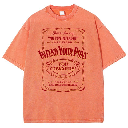 Intend Your Puns! Remix Vintage Distressed T-shirt