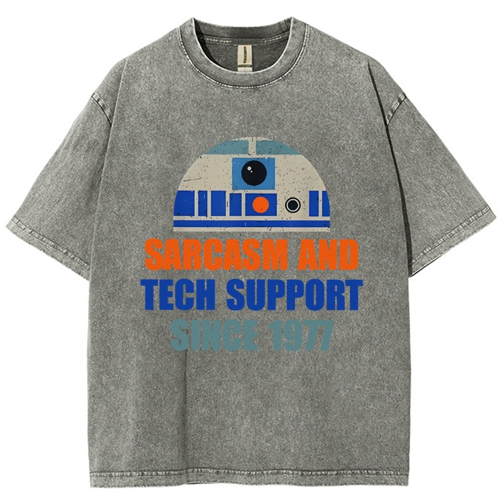 Providing Sarcasm and Tech Support Since 1977 Vintage Distressed T-shirt