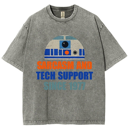 Providing Sarcasm and Tech Support Since 1977 Vintage Distressed T-shirt