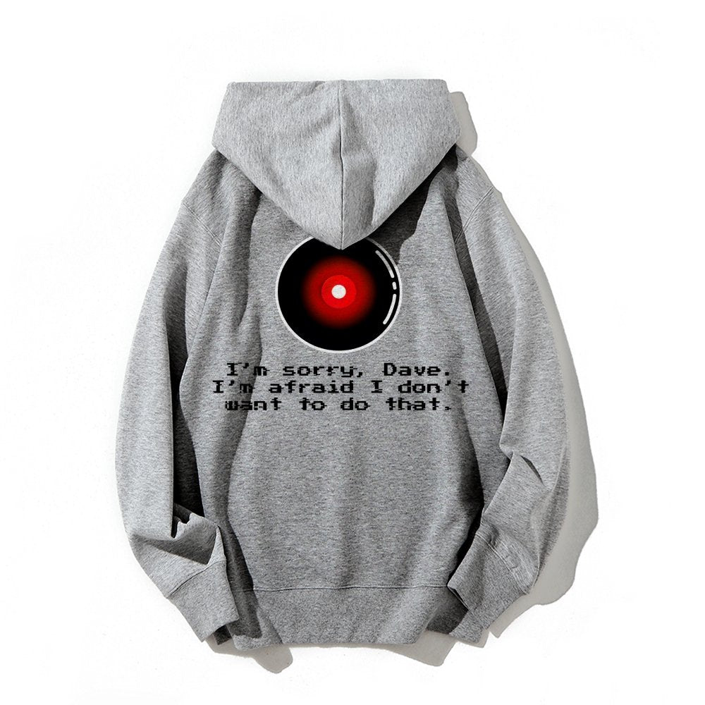 An Introvert's Odyssey I‘m sorry dave Printed Back Unisex Cotton Hoodie