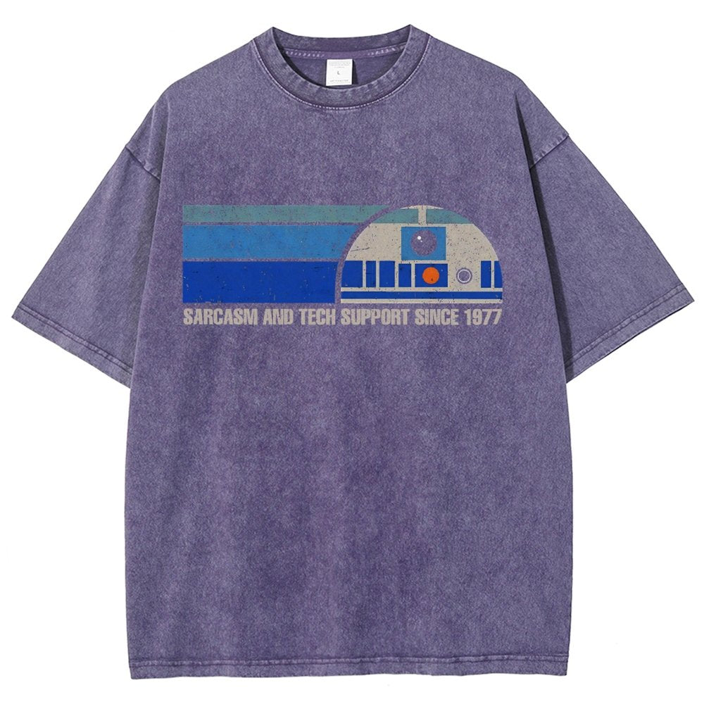 Providing Sarcasm and Tech Support Since 1977 Vintage Distressed T-shirt