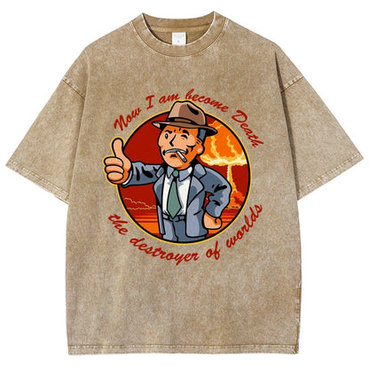 Oppen Boy-Now I am become Death, the destroyer of worlds. Vintage Distressed T-shirt