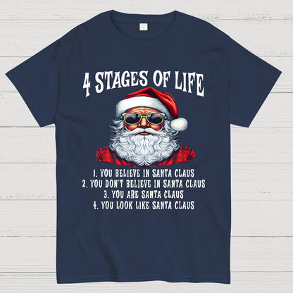 4 Stages Of Life Funny Christmas Geek T-Shirt
