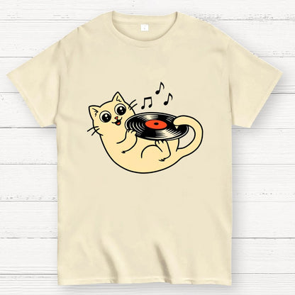 Turntable Cat Geek T-Shirt