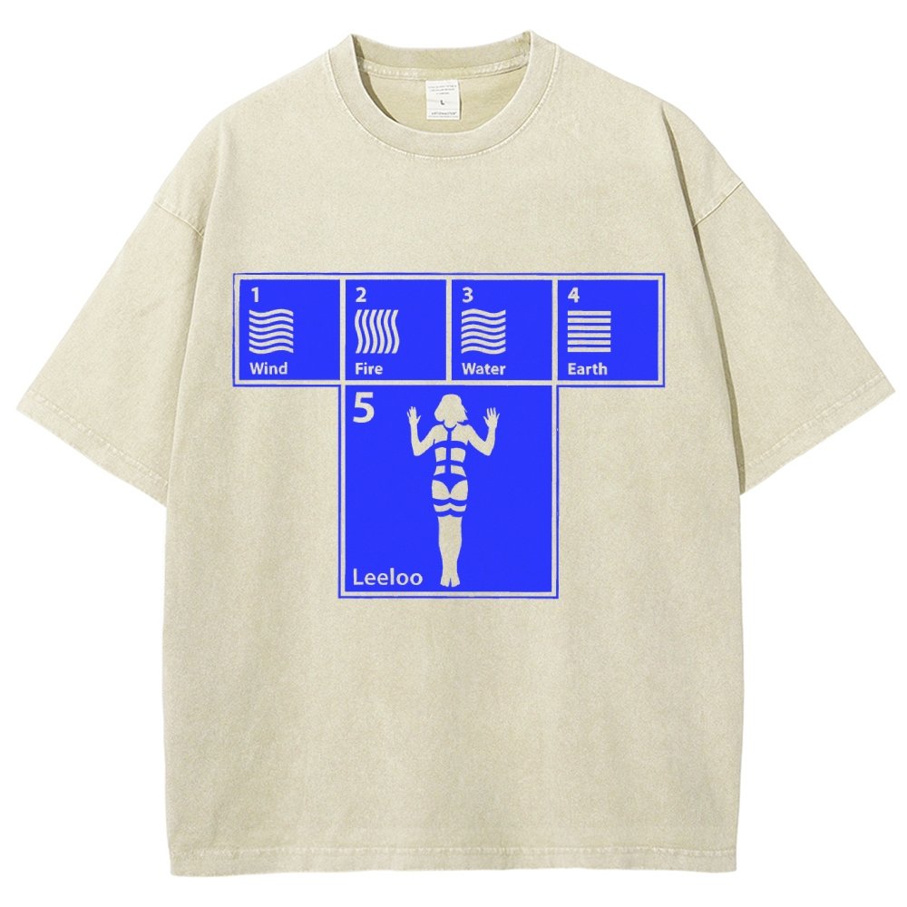 Five Elements Vintage Distressed T-shirt