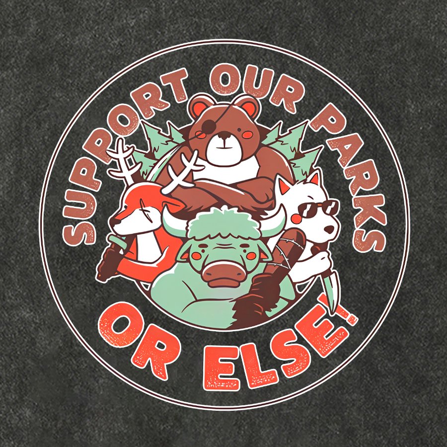 Support our Parks OR ELSE.Vintage Distressed T-shirt