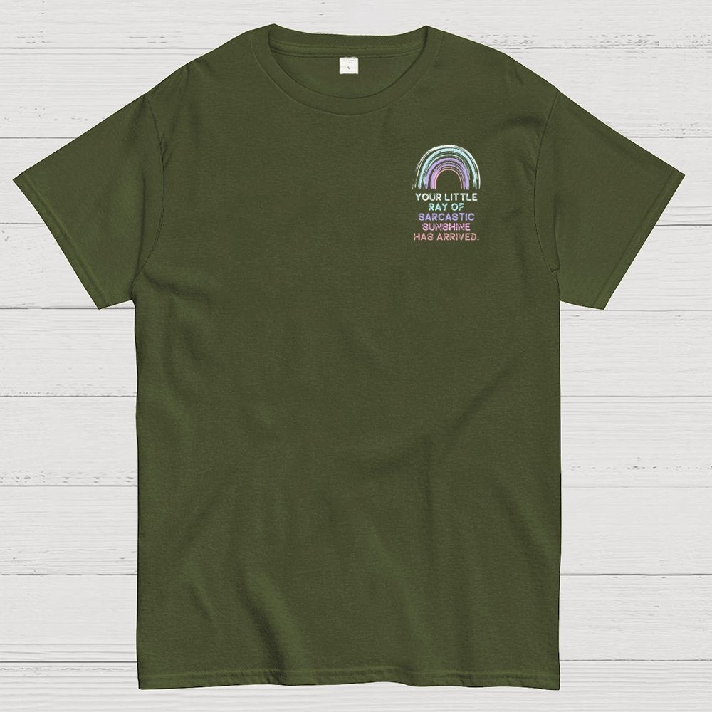 Your Little Ray of Sarcastic Sunshine Has Arrived Front And Back Printing Geek T-Shirt