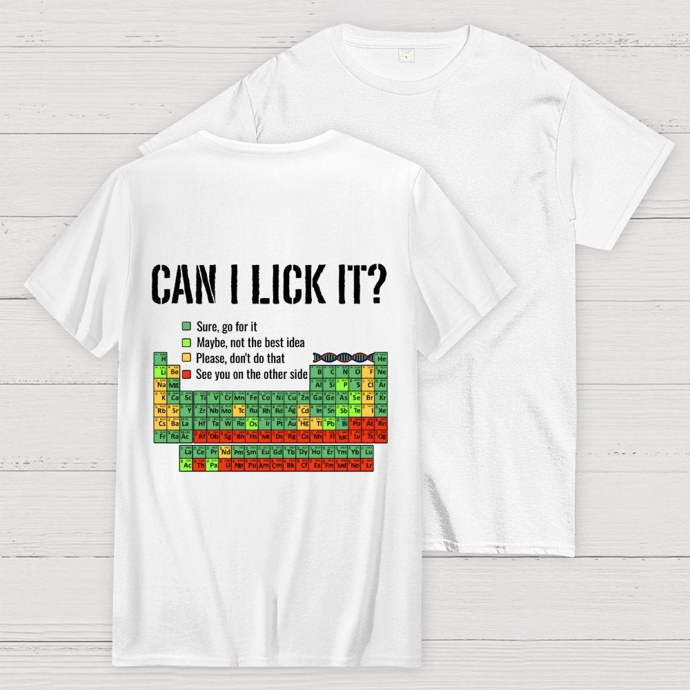 Can I Lick It  Back Printing Geek T-Shirt