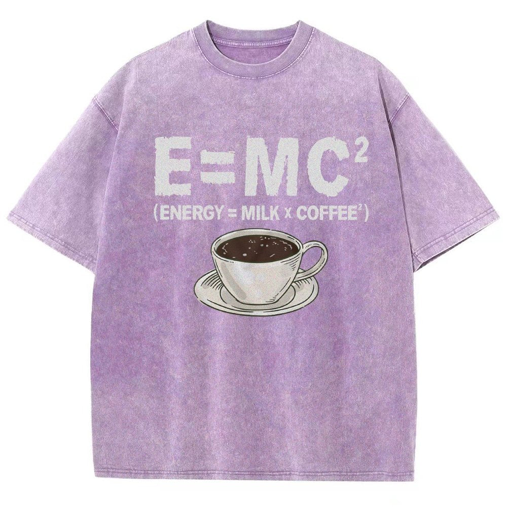 Funny Energy milk coffee science Vintage Distressed T-shirt