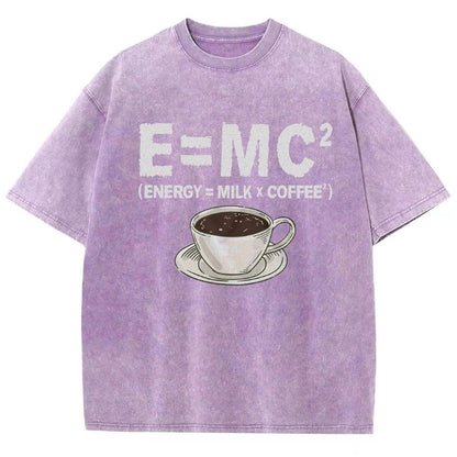 Funny Energy milk coffee science Vintage Distressed T-shirt