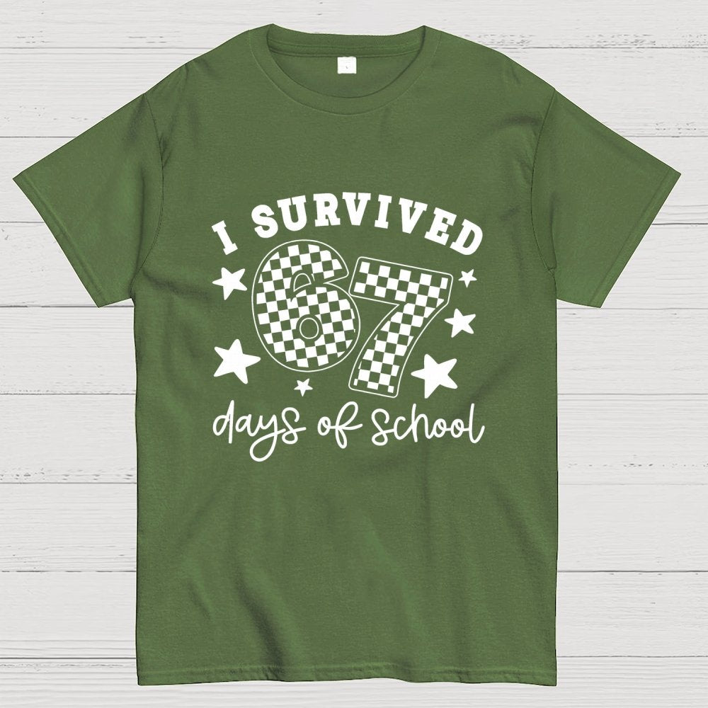 I Survived 67 Days of School Geek T-Shirt