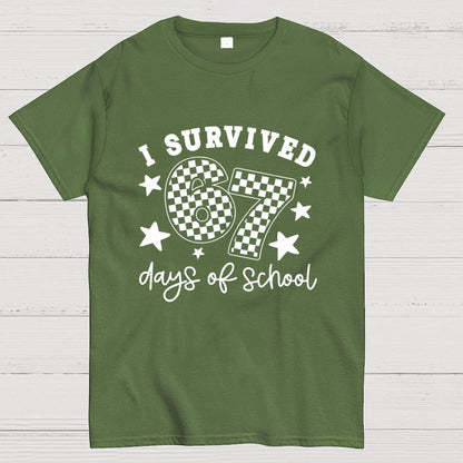 I Survived 67 Days of School Geek T-Shirt