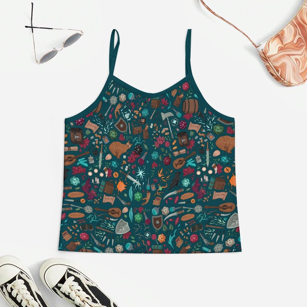 Magic Dice Forest Women's Geek Suspender Cami Set