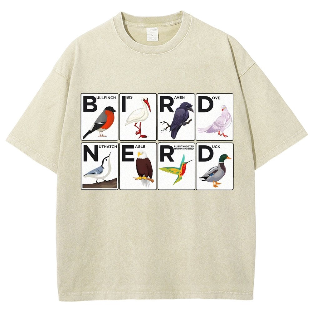 Bird Nerd Watching Vintage Retro Birdwatching Vintage Distressed T-shirt