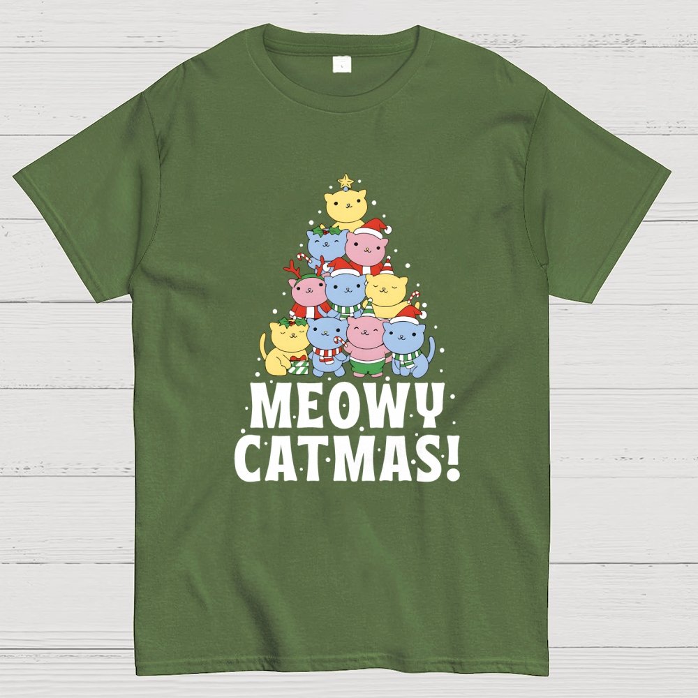 Meowy Catmas! Geek T-Shirt