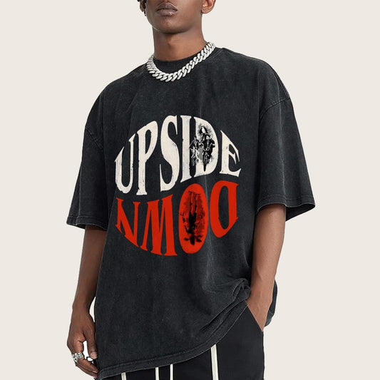 Upside Down Vintage Distressed T-shirt