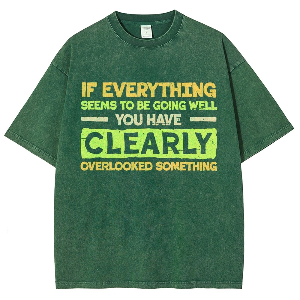 Clearly Overlooking Something Vintage Distressed T-shirt