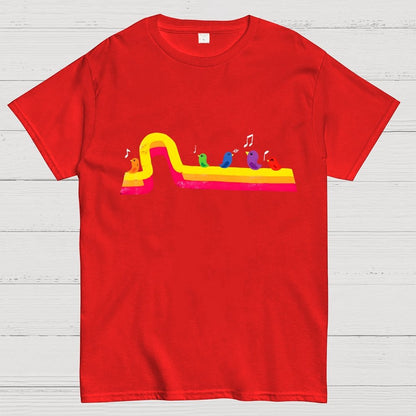 Retro Rainbow Tune Geek T-Shirt