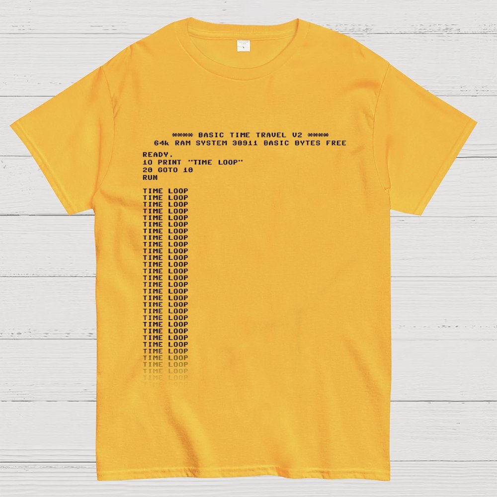 BASIC Time Travel Geek T-Shirt