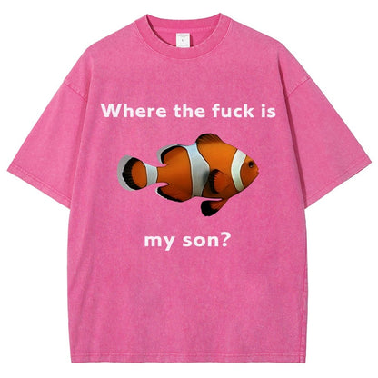 Fish Looking For Son Vintage Distressed T-shirt