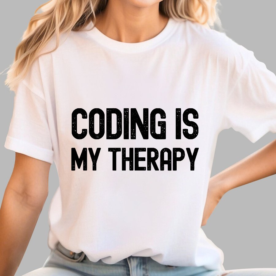 Coding Is My Therapy Geeky T-Shirt