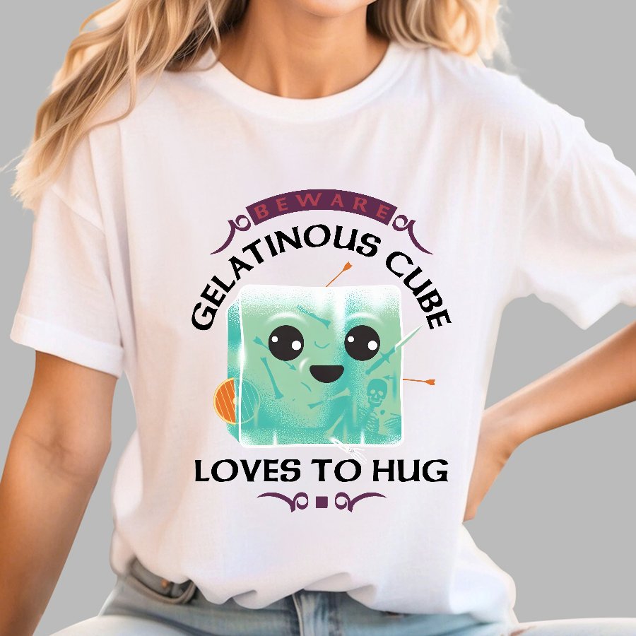 Gelatinous Cube Loves To Hug Geek T-Shirt