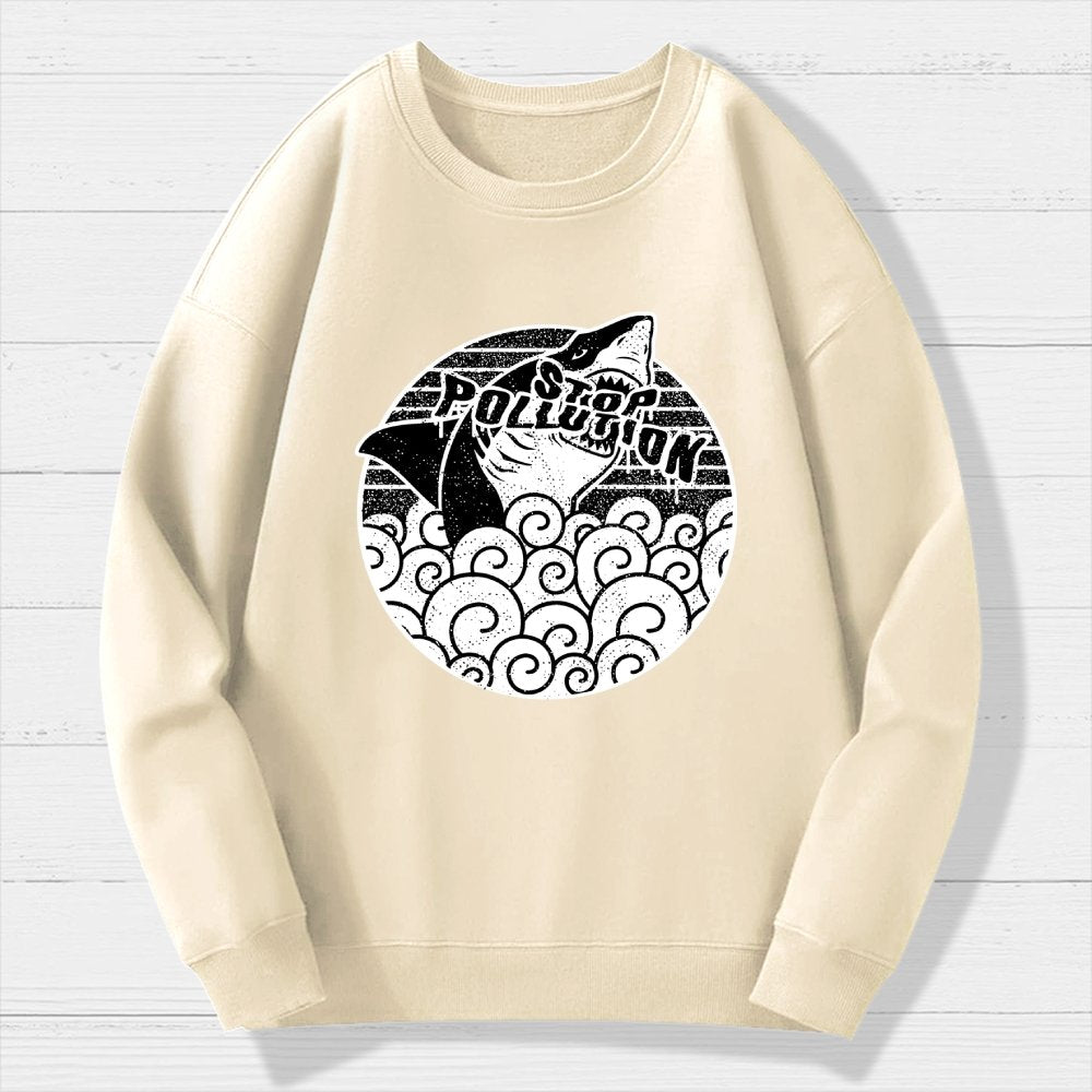 Stop pollution Geek Cotton Sweatshirt