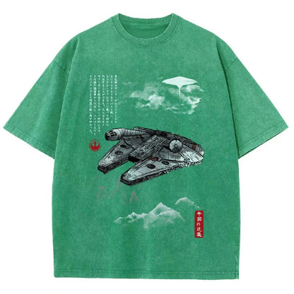 Escape from Mysterious City sumi-e Vintage Distressed T-shirt