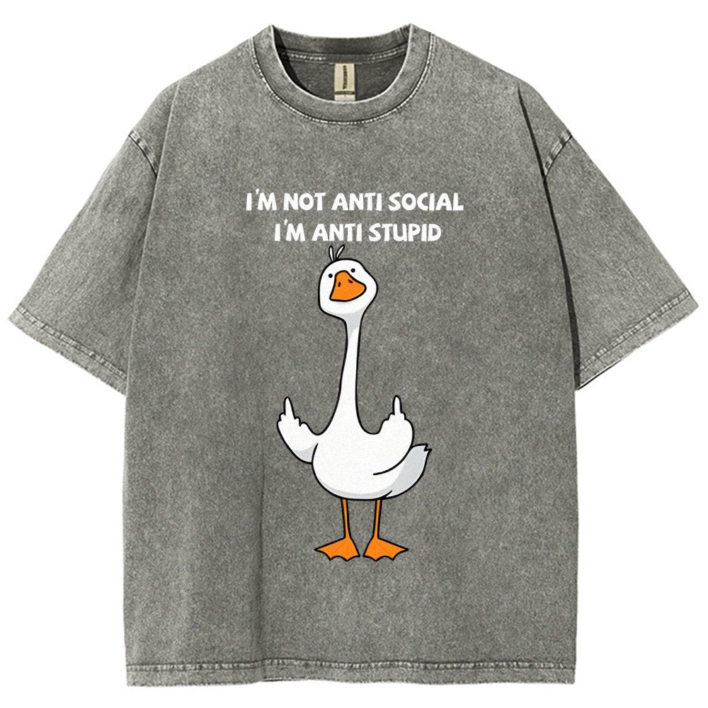I’M Not Antisocial I’M Antistupid Vintage Distressed T-shirt