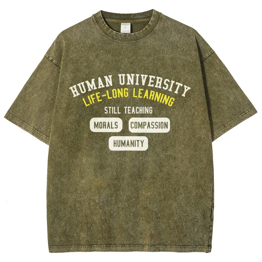 Human University Vintage Distressed T-shirt
