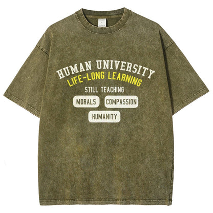 Human University Vintage Distressed T-shirt