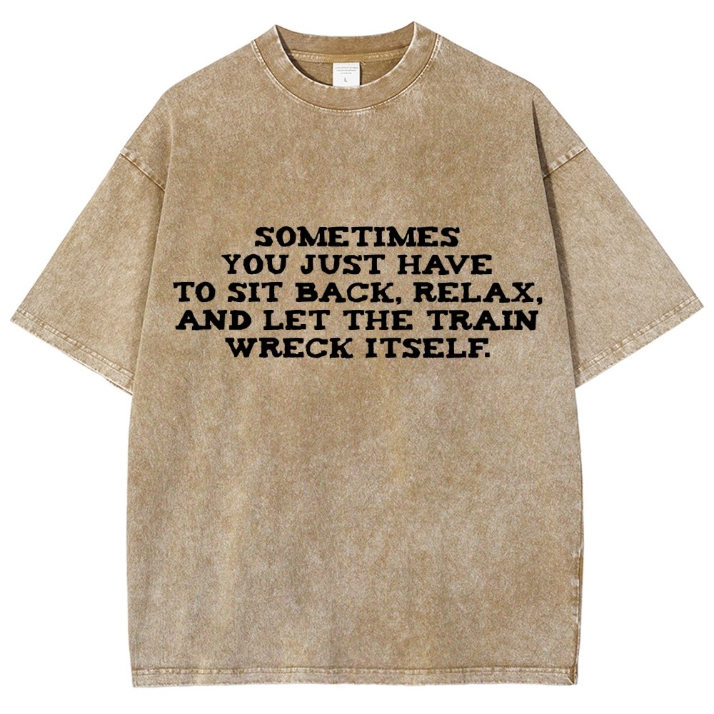 Let The Train Wreck Itself Vintage Distressed T-shirt