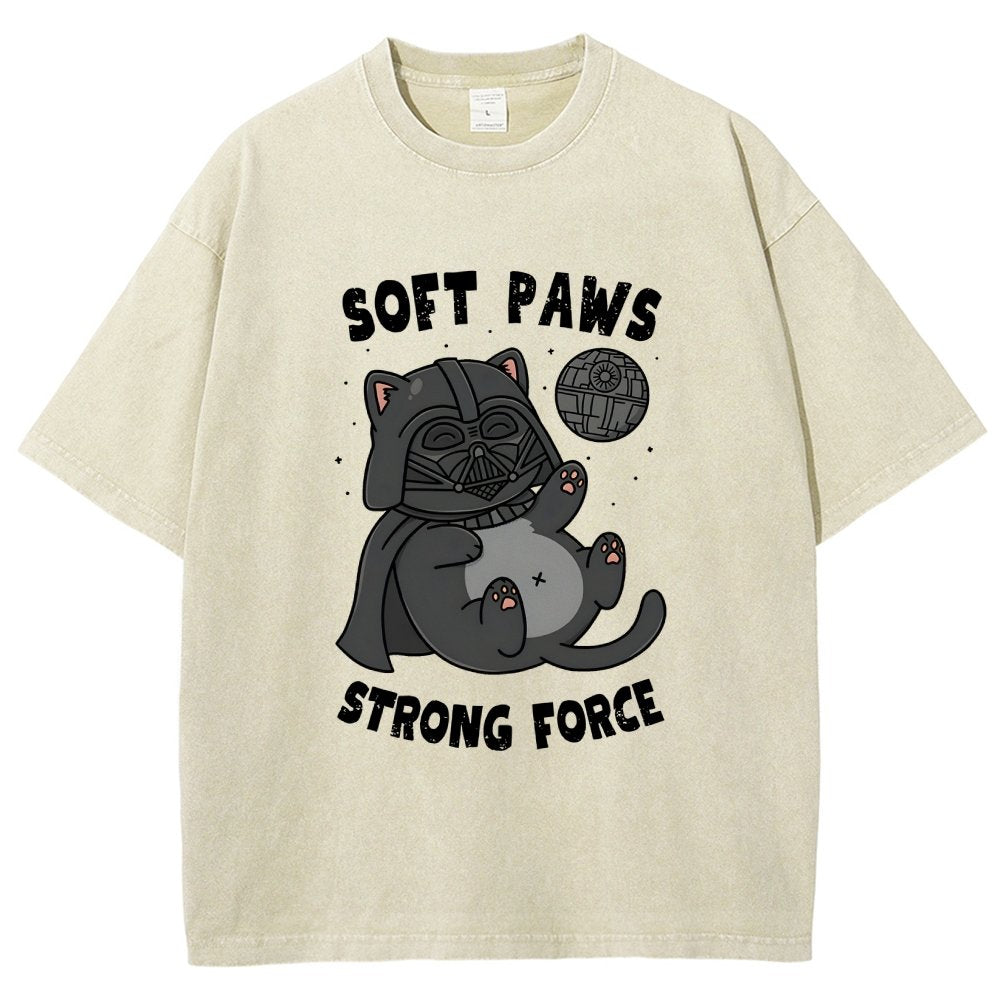 Soft Paws Strong Force Vintage Distressed T-shirt