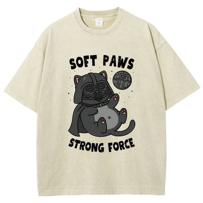 Soft Paws Strong Force Vintage Distressed T-shirt