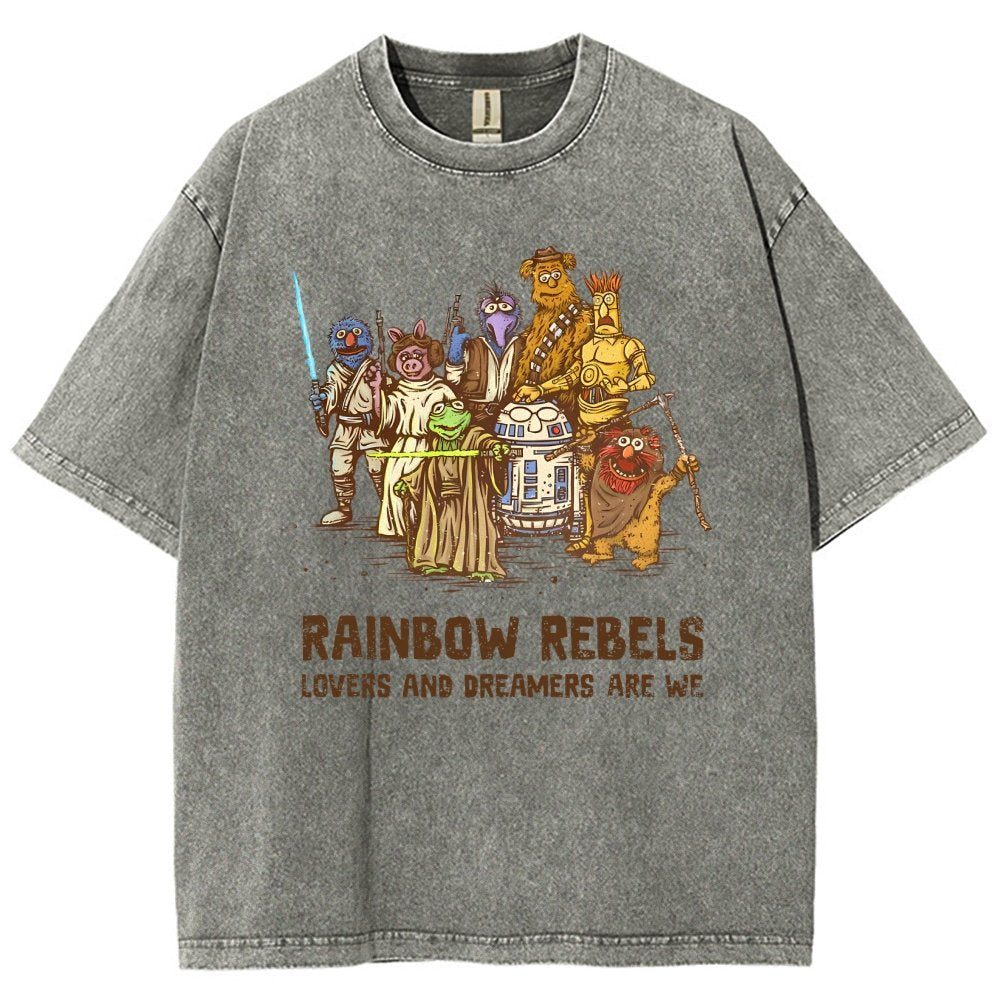 Rainbow Rebels Vintage Distressed T-shirt