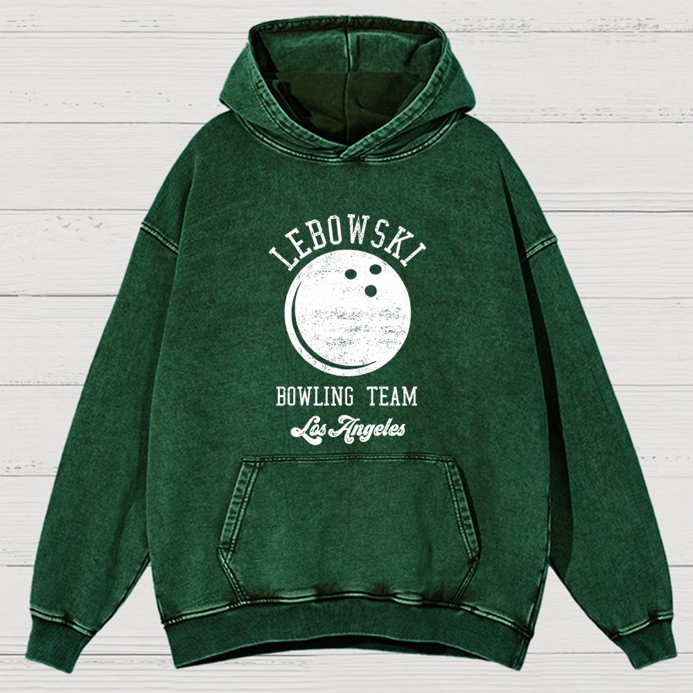 Bowling Team Vintage Distressed Hoodie