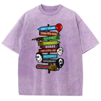 Horrible Road Signs Vintage Distressed T-shirt
