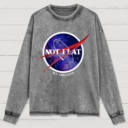 Not Flat Science Nerd Washed Long Sleeve Tee