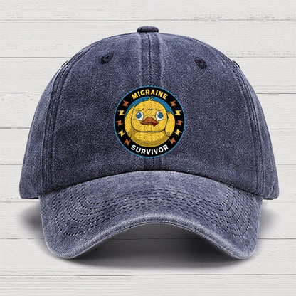 Migraine Survivor Funny Duck Cotton Hat