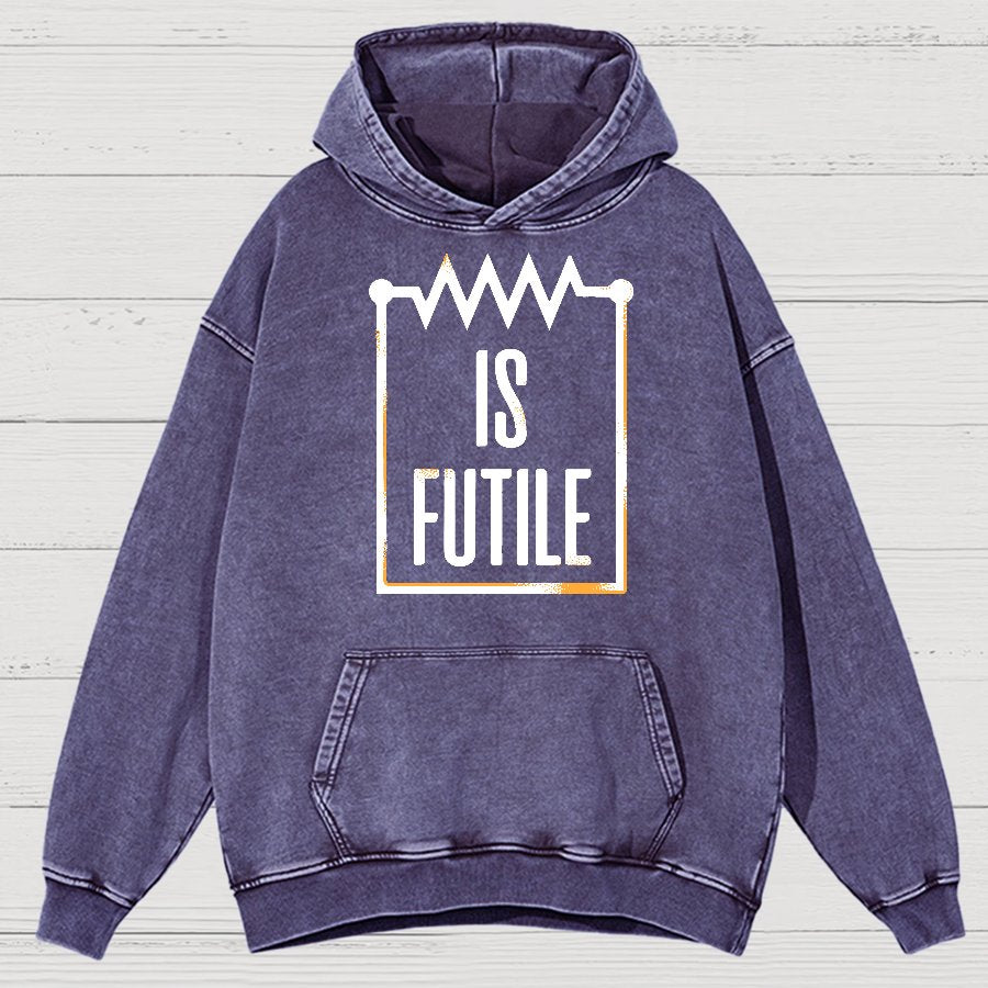 Resistor Is Futile Vintage Distressed Hoodie