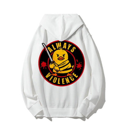 Always violence Printed Back Unisex Cotton Hoodie