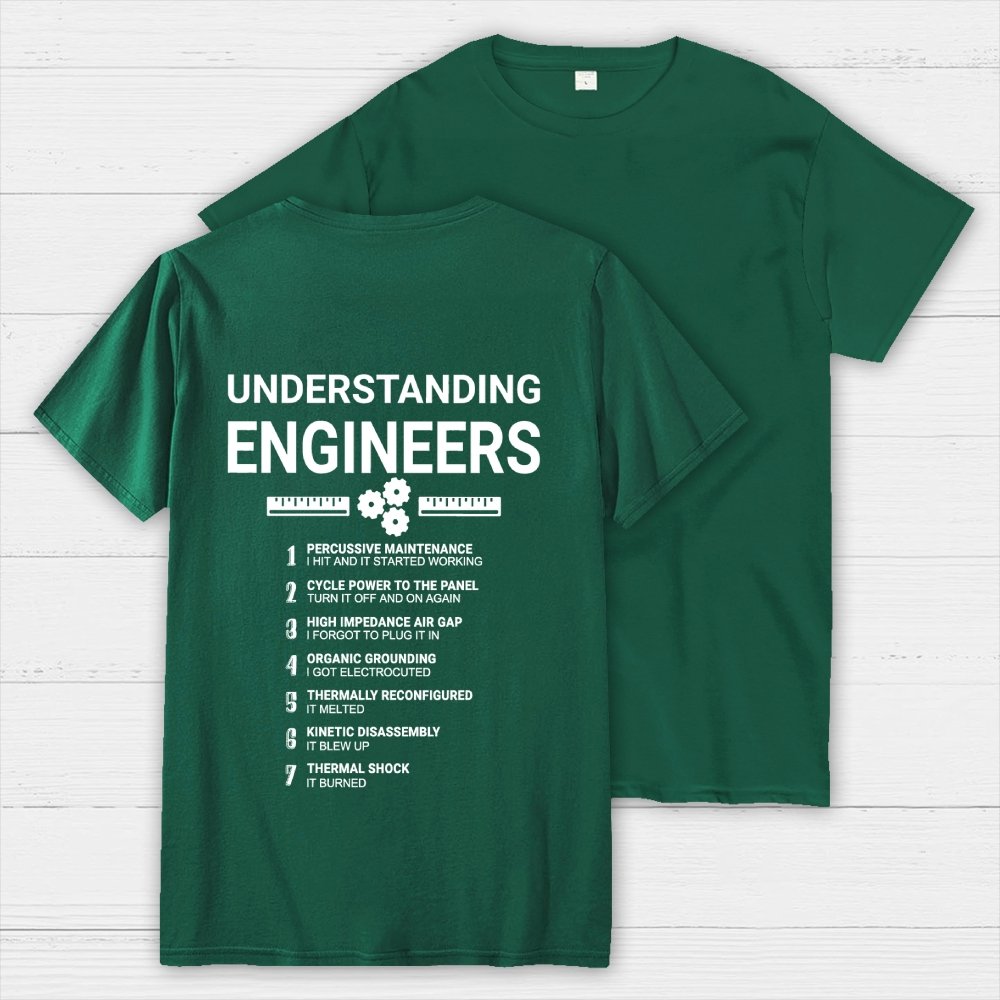 Understanding Engineers Front And Back Printing Geek T-Shirt